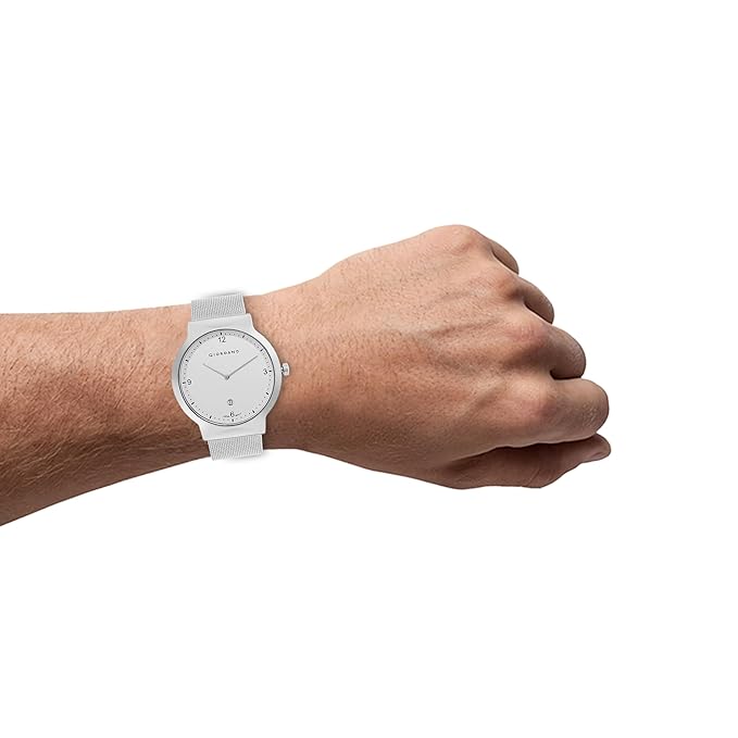 Giordano Analog Casual Round dial Wrist Watch for Men with mesh Metal Strap and Date Window | GZ-50057-11